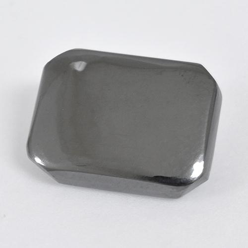 10.46カラットの天然ミディアムグレーヘマタイト（15.9×12.3 mm・エメラルドカット）