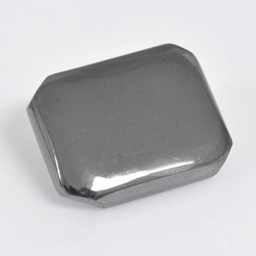 10.46カラットの天然ミディアムグレーヘマタイト（15.9×12.3 mm・エメラルドカット）