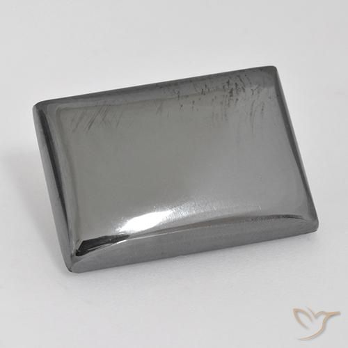 20.24ct 天然 シルバーグレー ヘマタイト, バゲット, オペーク