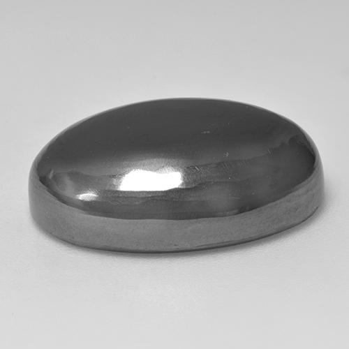 32.16カラットの天然灰色ヘマタイト（20.7×15.4 mm・オーバルカット）