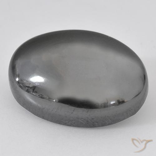 33.07ct 天然 シルバーグレー ヘマタイト, 楕円形, オペーク
