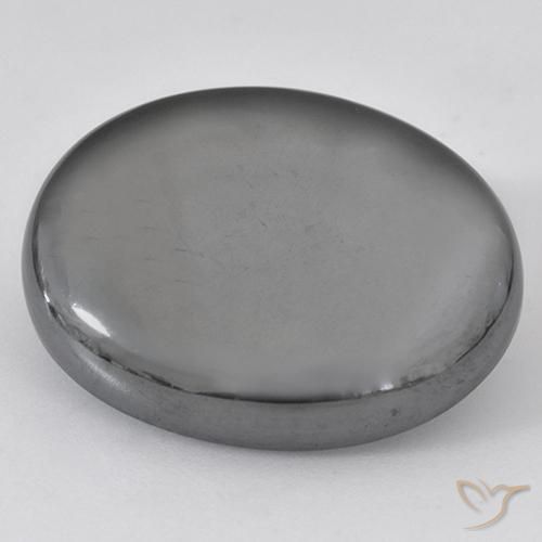 33.59ct 天然 シルバーグレー ヘマタイト, 楕円形, オペーク