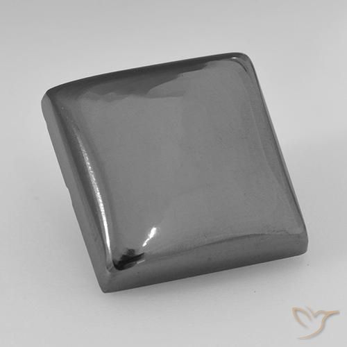 21.47ct 天然 シルバーグレー ヘマタイト, 四角形, オペーク