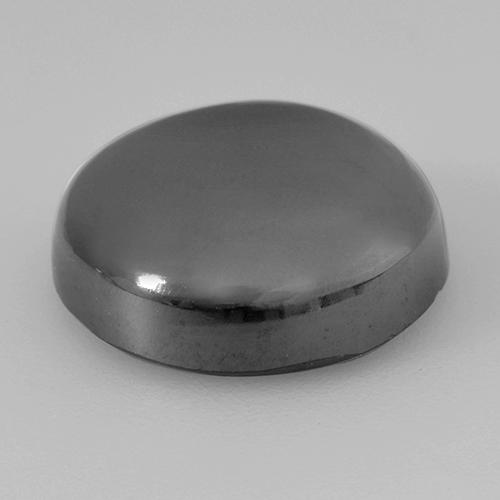 16.22カラットの天然ミディアムグレーヘマタイト（14.44 mm・ラウンドカット）