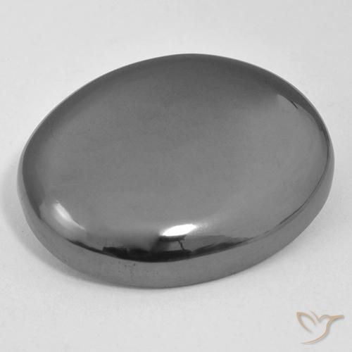 37.30ct 天然 ミディアムグレー ヘマタイト, 楕円形, オペーク