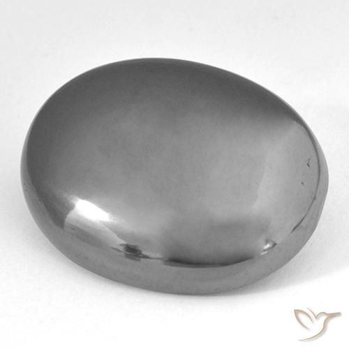 34.11ct 天然 ミディアムグレー ヘマタイト, 楕円形, オペーク