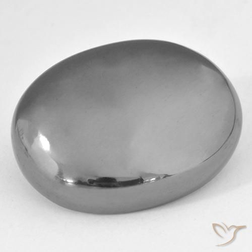46.22ct 天然 ミディアムグレー ヘマタイト, 楕円形, オペーク