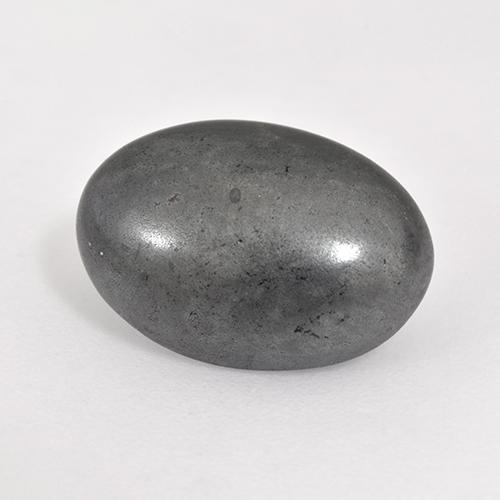 7.19カラットの天然シルバーグレーヘマタイト（13.5×9.4 mm・オーバルカット）