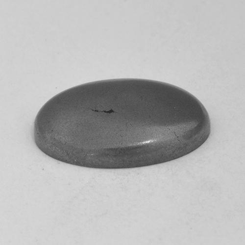 5.54カラットの天然シルバーグレーヘマタイト（12.9×9.4 mm・オーバルカット）