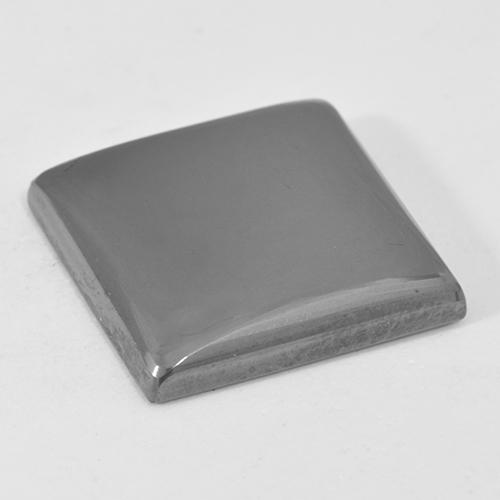 22.87カラットの天然ミディアムグレーヘマタイト、四角形、オペーク