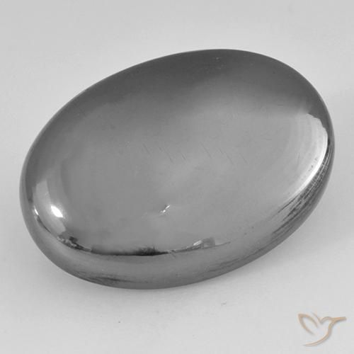 36.25ct 天然 シルバーグレー ヘマタイト, 楕円形, オペーク