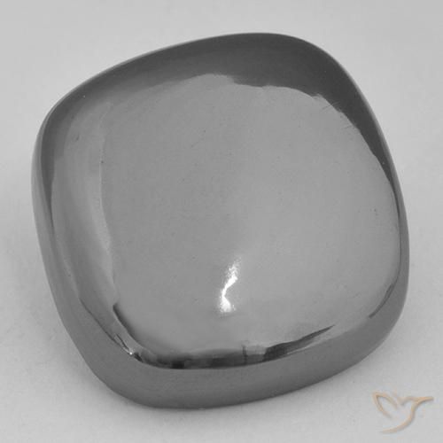 29.63ct 天然 シルバーグレー ヘマタイト, クッション, オペーク