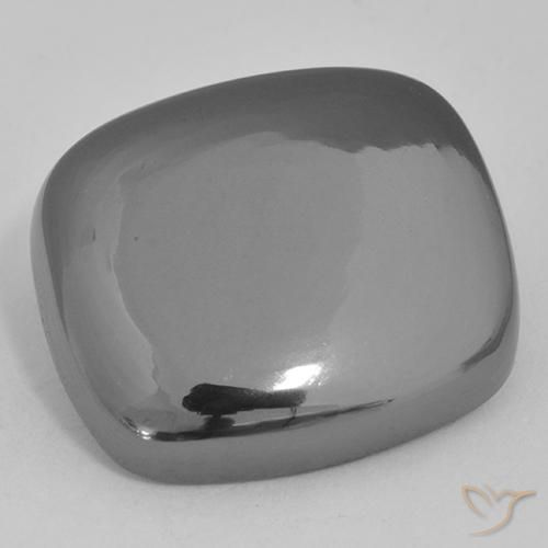 25.80ct 天然 シルバーグレー ヘマタイト, クッション, オペーク