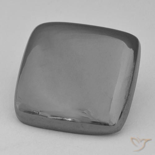27.67ct 天然 シルバーグレー ヘマタイト, クッション, オペーク
