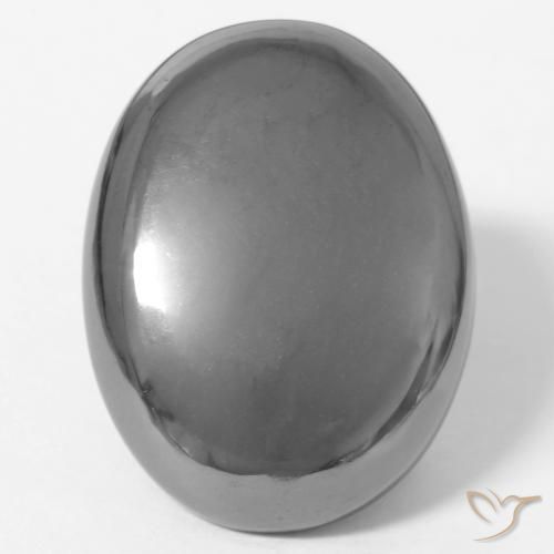 38.27ct 天然 シルバーグレー ヘマタイト, 楕円形, オペーク