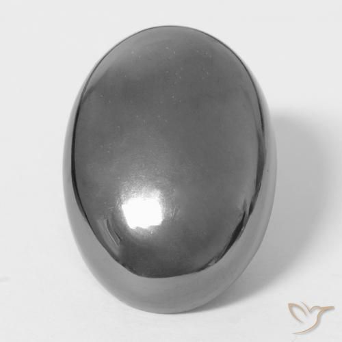 28.61ct 天然 シルバーグレー ヘマタイト, 楕円形, オペーク