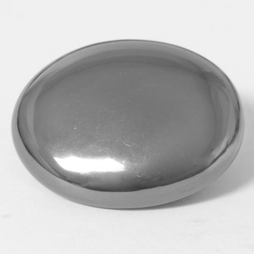 30.00カラットの天然ミディアムグレーヘマタイト（23.1×17.7 mm・オーバルカット）