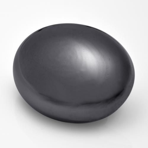 38.89カラットの天然ミディアムグレーヘマタイト（22.5×17.3 mm・オーバルカット）