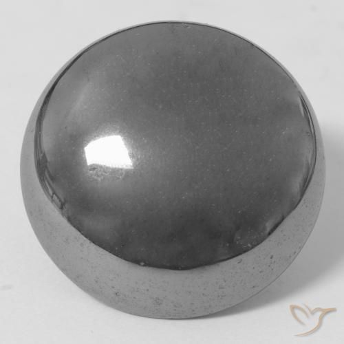 38.34ct 天然 シルバーグレー ヘマタイト, ラウンド, オペーク