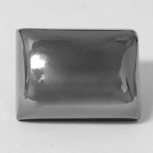 34.70カラットの天然シルバーグレーヘマタイト（18×13.4 mm・バゲット）