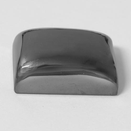 34.70カラットの天然シルバーグレーヘマタイト（18×13.4 mm・バゲット）