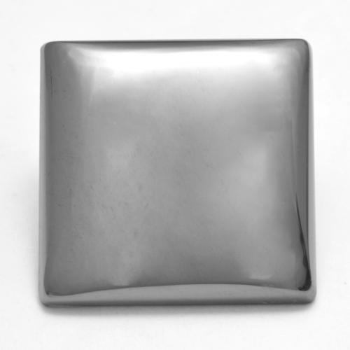26.45カラットの天然シルバーグレーヘマタイト（19.2×18.9 mm・四角）