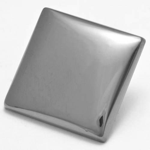 26.45カラットの天然シルバーグレーヘマタイト（19.2×18.9 mm・四角）