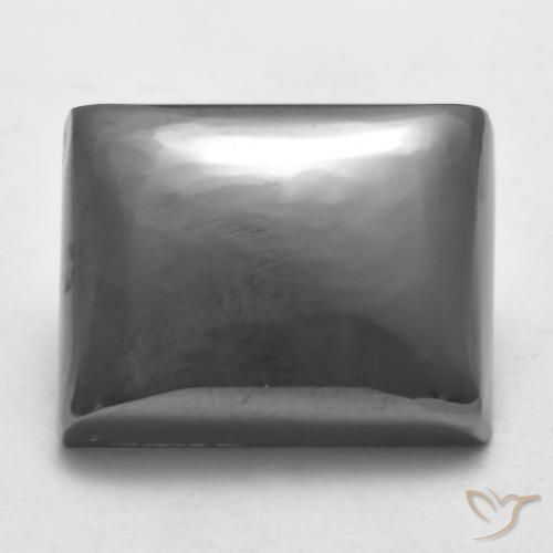 26.76ct 天然 ミディアムグレー ヘマタイト, バゲット, オペーク