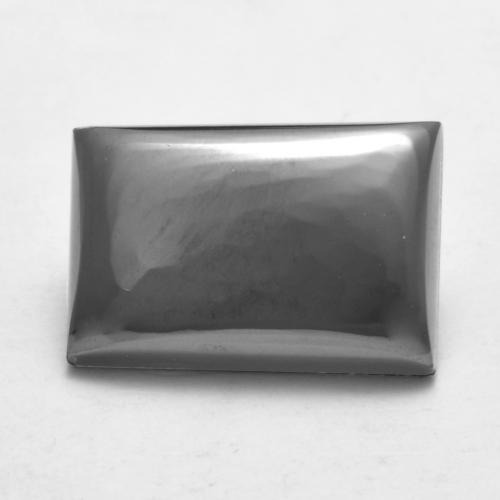 7.13カラットの天然シルバーグレーヘマタイト（13.2×9 mm・バゲット）