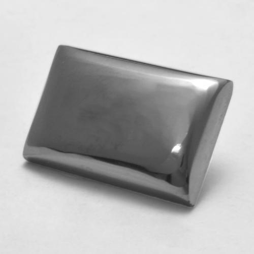 7.13カラットの天然シルバーグレーヘマタイト（13.2×9 mm・バゲット）