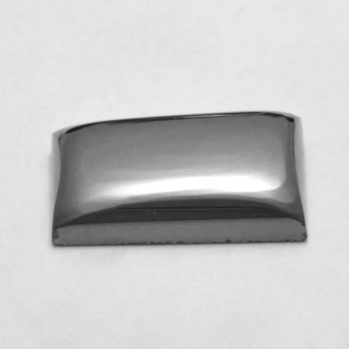7.13カラットの天然シルバーグレーヘマタイト（13.2×9 mm・バゲット）