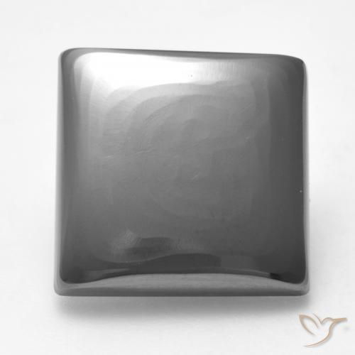 18.53ct 天然 シルバーグレー ヘマタイト, 四角形, オペーク