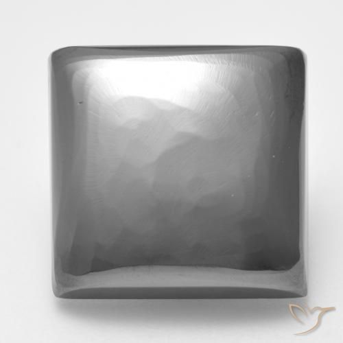 27.58ct 天然 シルバーグレー ヘマタイト, 四角形, オペーク
