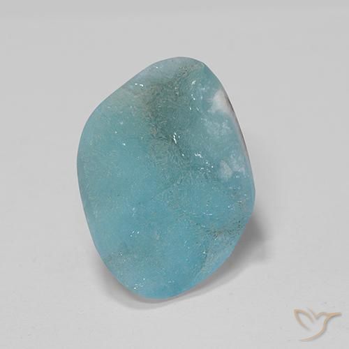 5.81ct 天然 ティール ヘミモルファイト ドゥルージー, ファンシー, オペーク