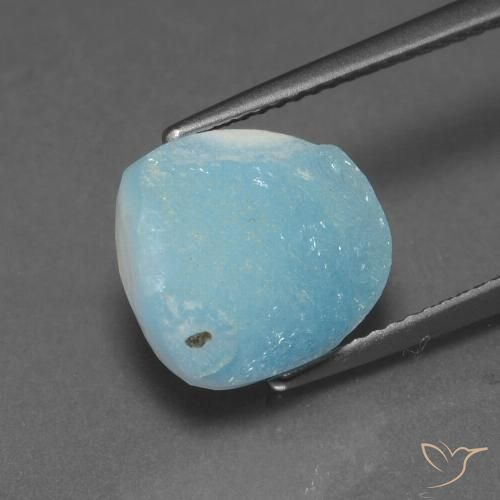 6.04ct 天然 ライトブルー ヘミモルファイト ドゥルージー, ファンシー, オペーク