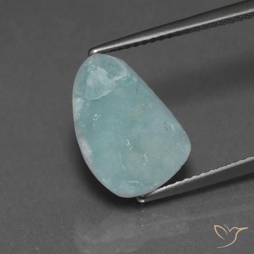 5.43ct 天然 ライトブルーグリーン ヘミモルファイト ドゥルージー, ファンシー, オペーク