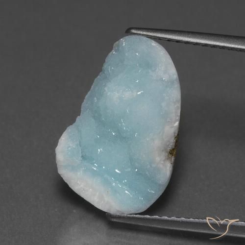 8.94ct 天然 ライトブルーグリーン ヘミモルファイト ドゥルージー, ファンシー, オペーク