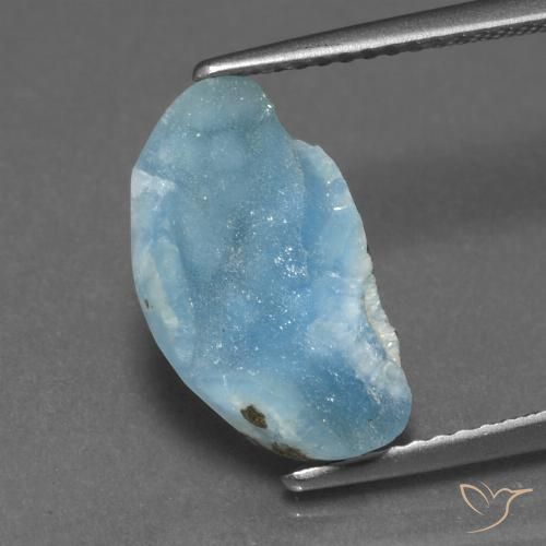 4.24ct 天然 エレクトリックアズールブルー ヘミモルファイト ドゥルージー, ファンシー, オペーク