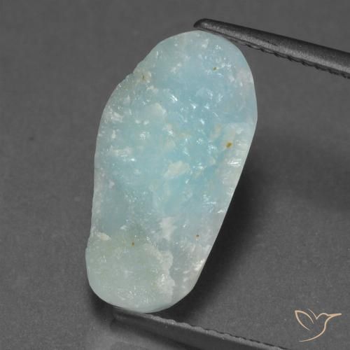 4.94ct 天然 ライトブルーグリーン ヘミモルファイト ドゥルージー, ファンシー, オペーク