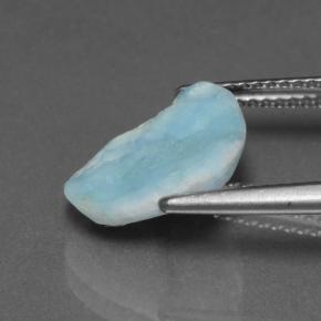 3.40カラットの天然アクアブルーヘミモルファイト ドゥルージー、ファンシーシェイプ、オペーク