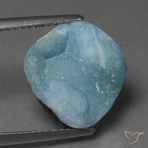 6.72ct 天然 ライトブルーグリーン ヘミモルファイト ドゥルージー, ファンシー, オペーク