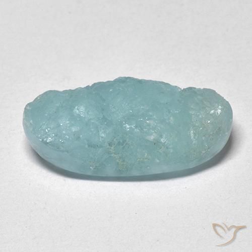 5.71ct 天然 ライトブルーグリーン ヘミモルファイト ドゥルージー, 楕円形, 半透明