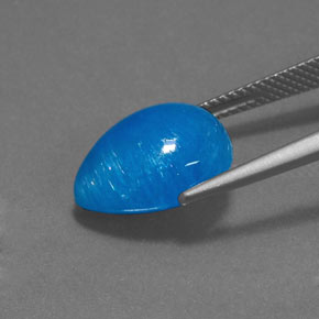 8.79カラットの天然ブルーヘミモルファイト、洋梨の形、オペーク