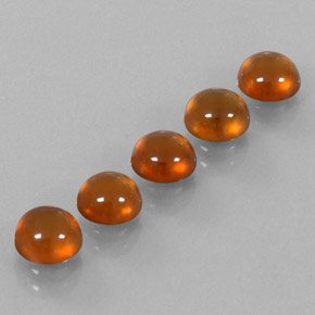 カラットの天然マンダリンオレンジヘソナイトガーネット（6.07 mm・透明）