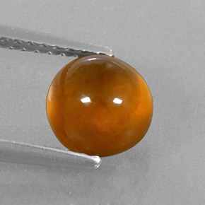 2.44カラットの天然マンダリンオレンジヘソナイトガーネット（6.86 mm・透明）
