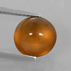 3.80カラットの天然マンダリンオレンジヘソナイトガーネット（9.18 mm・透明）