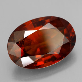 9.93カラットの天然シナモンオレンジヘソナイトガーネット（16×11.3 mm・オーバルカット）