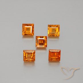 1.99ctw 天然 黄色がかったオレンジ ヘソナイトガーネット, 四角形, VS