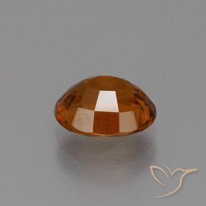 2.11カラットの天然赤みがかったオレンジヘソナイトガーネット、楕円形、VS-SI