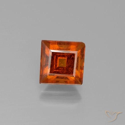2.18ct 天然 ファイアオレンジ ヘソナイトガーネット, 四角形, VS-SI